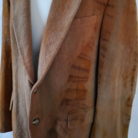Vintage Cashmerel Wool jacket suit coat blazer brown gray camel 42 44 large XL - Picture 6 of 12
